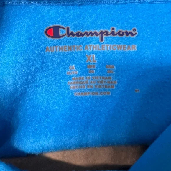 Champion Men's Vibrant Blue Hoodie - Picture 2 of 5